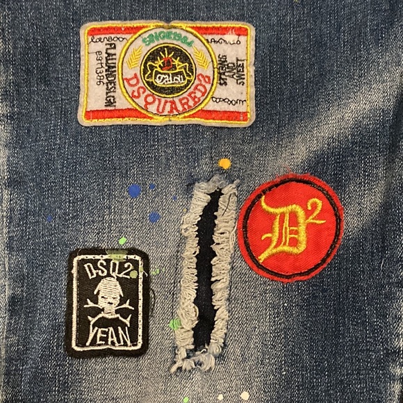 DSQUARED patchwork Kenny jeans, size 50 Italian - Picture 7 of 13